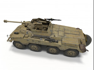 sd kfz 234-4 3D Модель