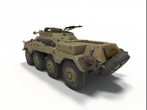 sd kfz 234-4 3D Модель
