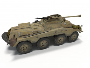 sd kfz 234-4 3D Модель
