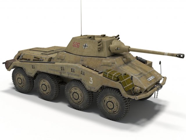 sd kfz 234 2 puma 3D Model in Gevecht 3DExport