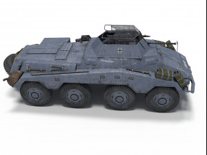 sd kfz 234-1 3D Model
