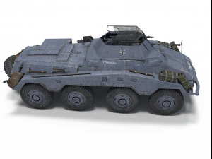 sd kfz 234-1 3D Model