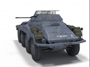 sd kfz 234-1 3D Model