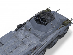 sd kfz 234-1 3D Model