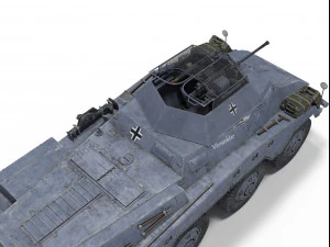 sd kfz 234-1 3D Model