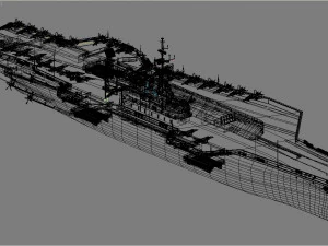 uss midway cv-41 carrier 3D Model