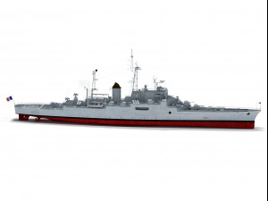 colbert c611 french cruiser 3D Модель