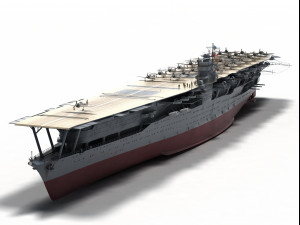akagi iiww carrier 3D Model