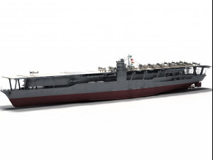 akagi iiww carrier 3Dモデル