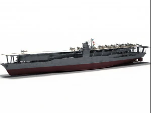 akagi iiww carrier 3D Model