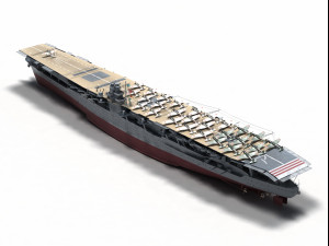 akagi iiww carrier 3Dモデル