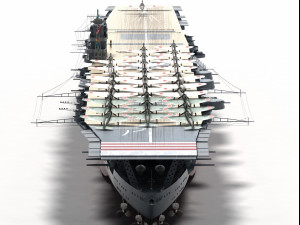 akagi iiww carrier 3Dモデル