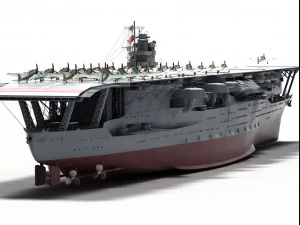 akagi iiww carrier 3D Model