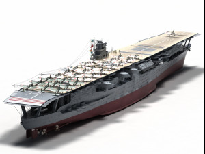 akagi iiww carrier 3Dモデル