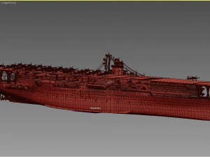 akagi iiww carrier 3D Model