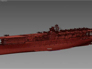 akagi iiww carrier 3D Model