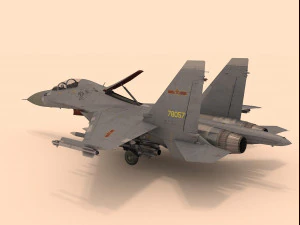 sukhoi su-30 mkk rigged 3D Model