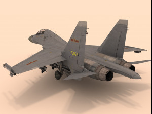 sukhoi su-30 mkk rigged 3D मॉडल