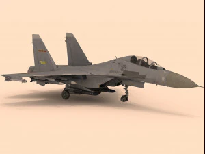 sukhoi su-30 mkk rigged 3D Model