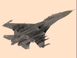 sukhoi su-30 mkk rigged 3D Model