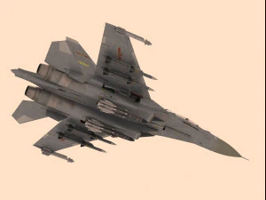 sukhoi su-30 mkk rigged 3D Model