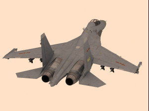 sukhoi su-30 mkk rigged 3D मॉडल