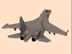 sukhoi su-30 mkk rigged 3D Model