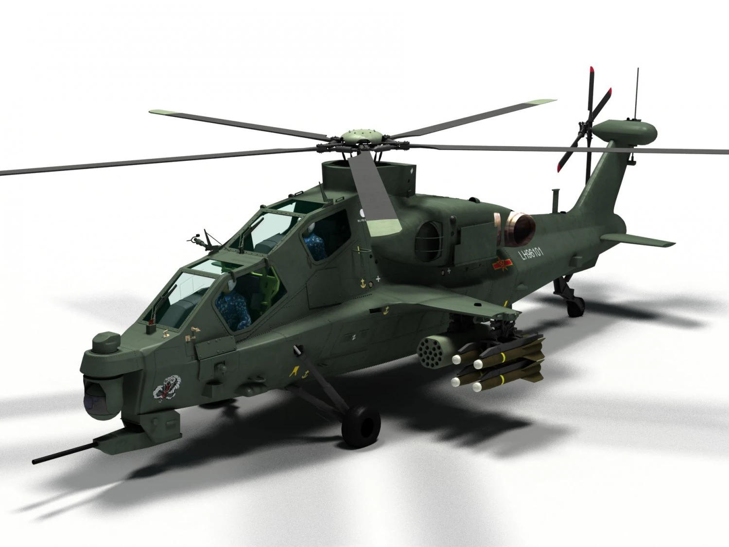 caic wz-10 3D Model .c4d .max .obj .3ds .fbx .stl .blend 