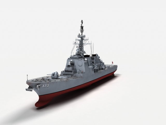 kongo class destroyer 3D Модель .c4d .max .obj .3ds .fbx .stl .blend 