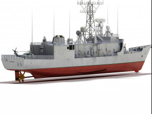 Uss fahrion ffg22 ohp class frigate Short Hull version Modèle 3D