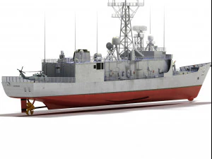 Uss fahrion ffg22 ohp class frigate Short Hull version 3D Model