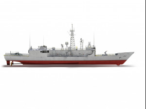 Uss fahrion ffg22 ohp class frigate Short Hull version Modèle 3D