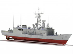 Uss fahrion ffg22 ohp class frigate Short Hull version 3D Model