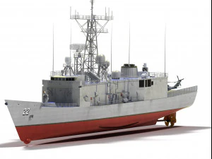 Uss fahrion ffg22 ohp class frigate Short Hull version 3D Model