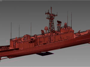 Uss fahrion ffg22 ohp class frigate Short Hull version 3D Model