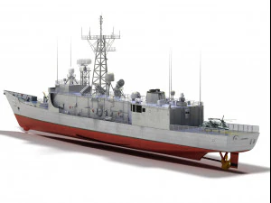 Uss fahrion ffg22 ohp class frigate Short Hull version 3D Model
