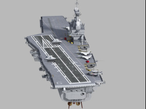 charles de gaulle r91 carrier 3D Модель