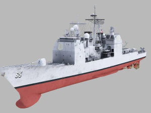 uss ha scelto la classe ticonderoga cg-65 Modello 3D