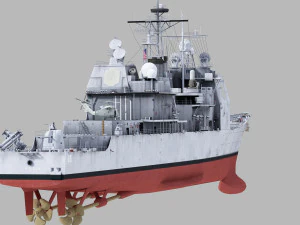 uss chosin cg-65 ticonderoga class 3D Model