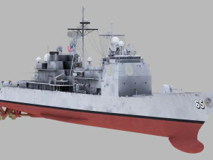 uss chosin cg-65 ticonderoga class 3D Model