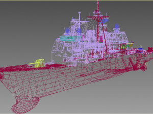 uss chosin cg-65 ticonderoga class 3D मॉडल