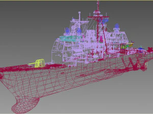 uss chosin cg-65 ticonderoga class 3D Model