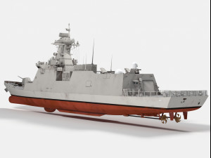Roks Seoul ffg-821 Daegu class frigate 3D मॉडल
