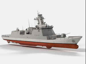 Roks Seoul ffg-821 Daegu class frigate 3D मॉडल
