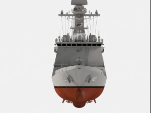 Roks Seoul ffg-821 Daegu class frigate 3D मॉडल