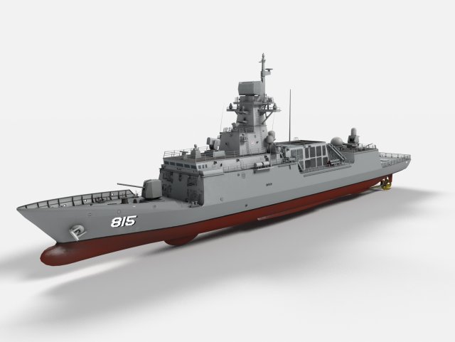 roks gangwon ffg-815 incheon class frigate Modelo 3D .c4d .max .obj .3ds .fbx .stl .blend 
