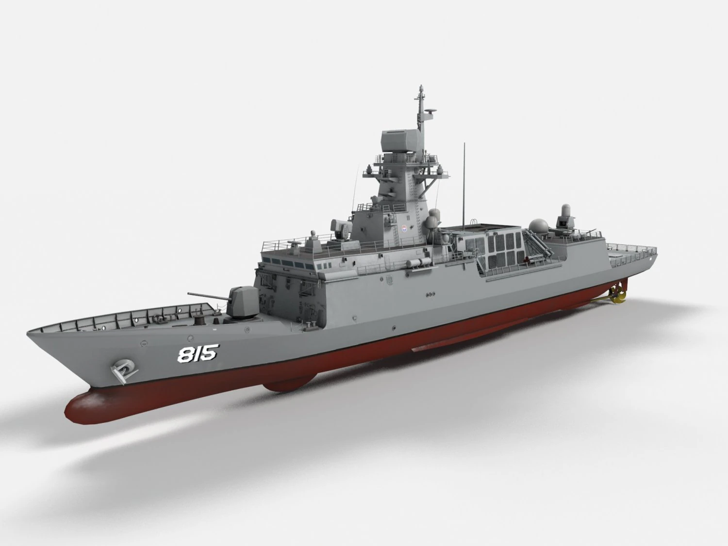 roks gangwon ffg-815 incheon class frigate 3D Model .c4d .max .obj .3ds .fbx .stl .blend 