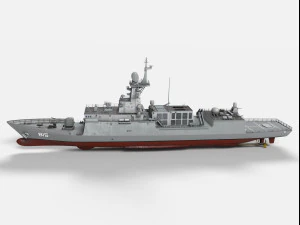 roks gangwon ffg-815 incheon class frigate 3D Model