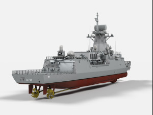 roks gangwon ffg-815 incheon class frigate Modelo 3D