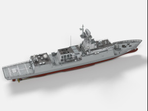 roks gangwon ffg-815 incheon class frigate Modelo 3D